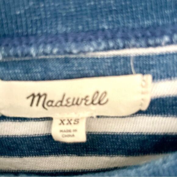 Madewell Easy Rugby Tee, Blue & White Striped - Picture 7 of 7